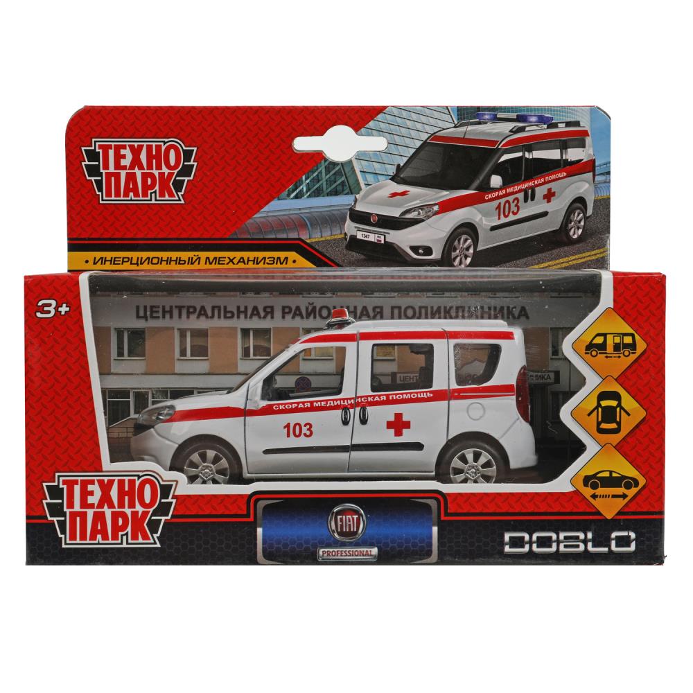 Игрушка Машина Технопарк металл FIAT DOBLO СКОРАЯ 12 см, двери, инерция,  белый (4326) - Интернет-магазин «Пересвет»